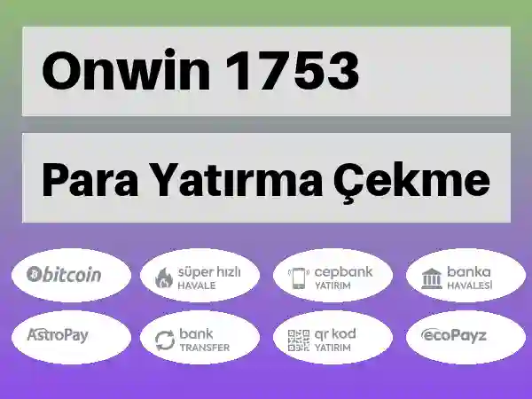 Onwin Mobil Para yatırma ve çekme 1753